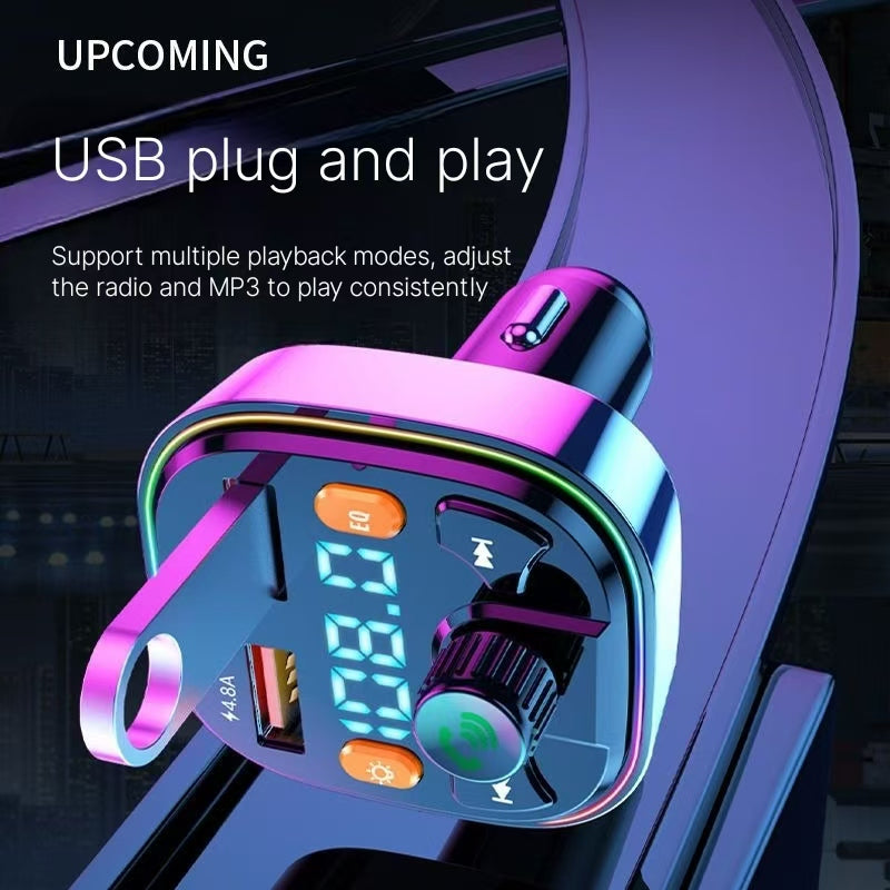 Car Bluetooth MP3 Player with Fast Charging - Hands-Free Navigation & Music