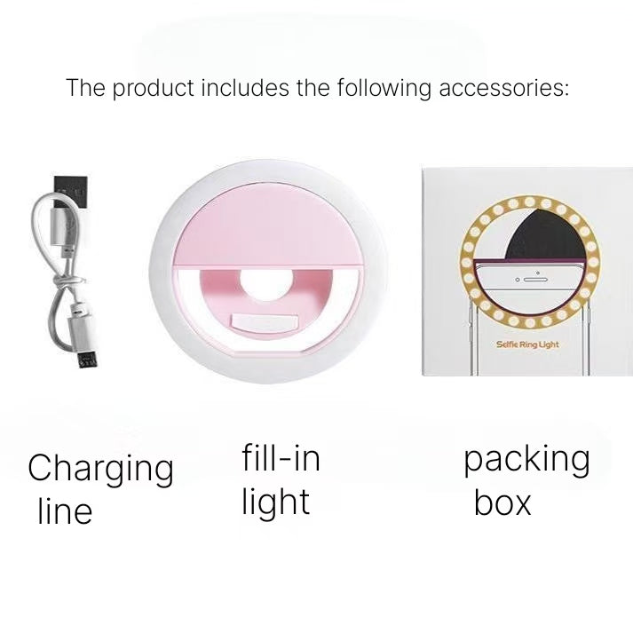 Mobile Fill Light - Adjustable Clip-On Beauty Light for Live Streaming