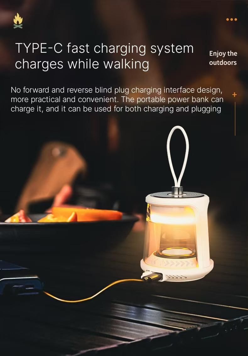 Outdoor Camping Bluetooth Speaker Light - Ultra Long Battery Tent Lantern