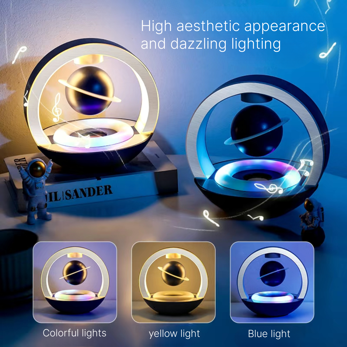 Magnetic Levitation Bluetooth Speaker - Premium Black Technology Gift