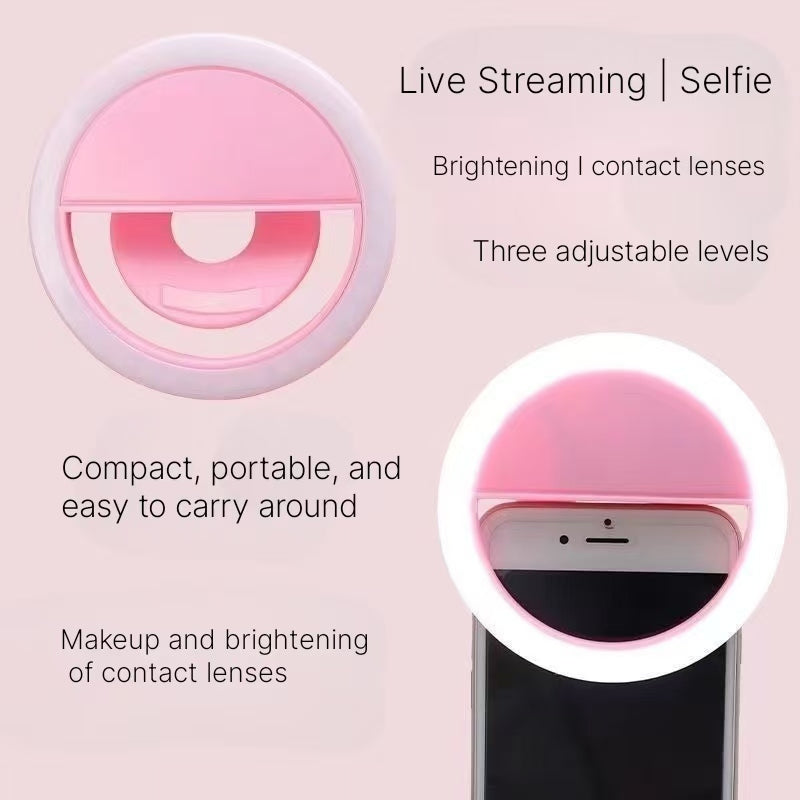 Mobile Fill Light - Adjustable Clip-On Beauty Light for Live Streaming
