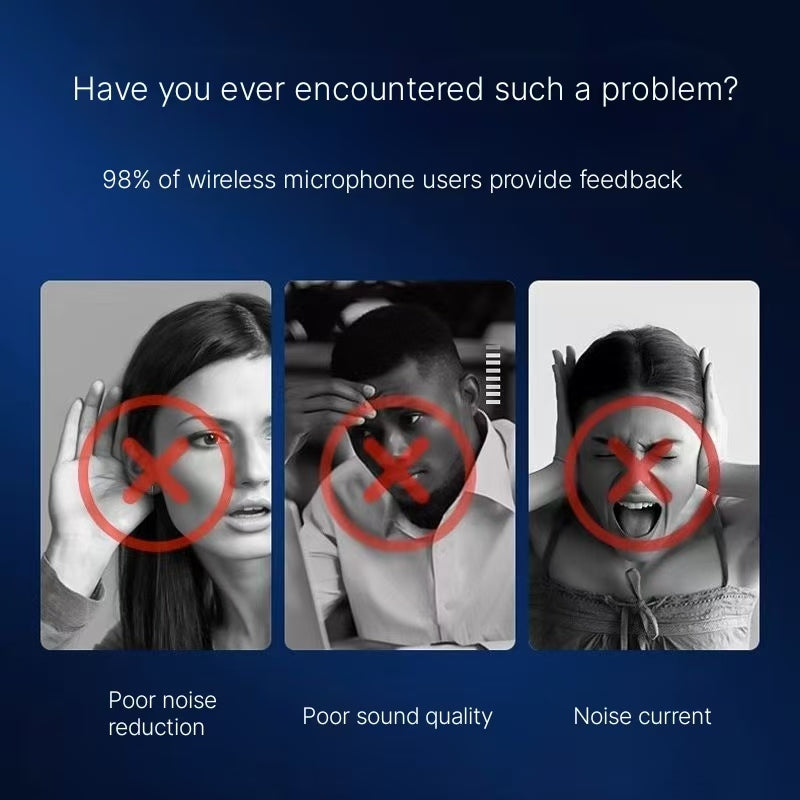Wireless Lavalier Microphone - Dual Mic for Live Streaming & Video