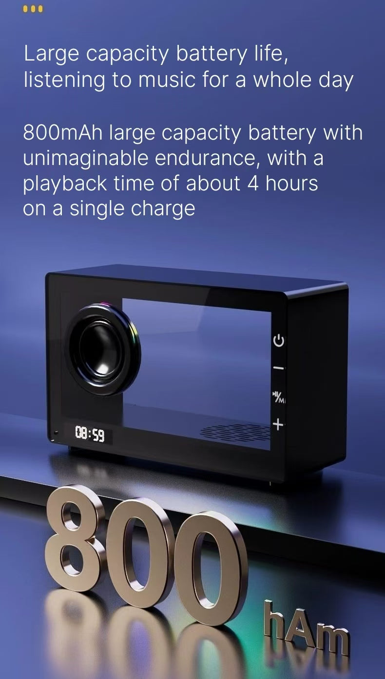 2024 Transparent Bluetooth Speaker - Wireless Sound System with Atmosphere Lights
