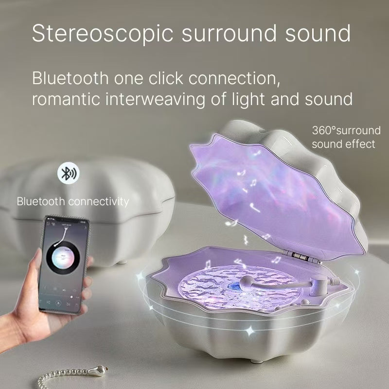 Shell Bluetooth Speaker - Ambient Light Projection High-End Gift
