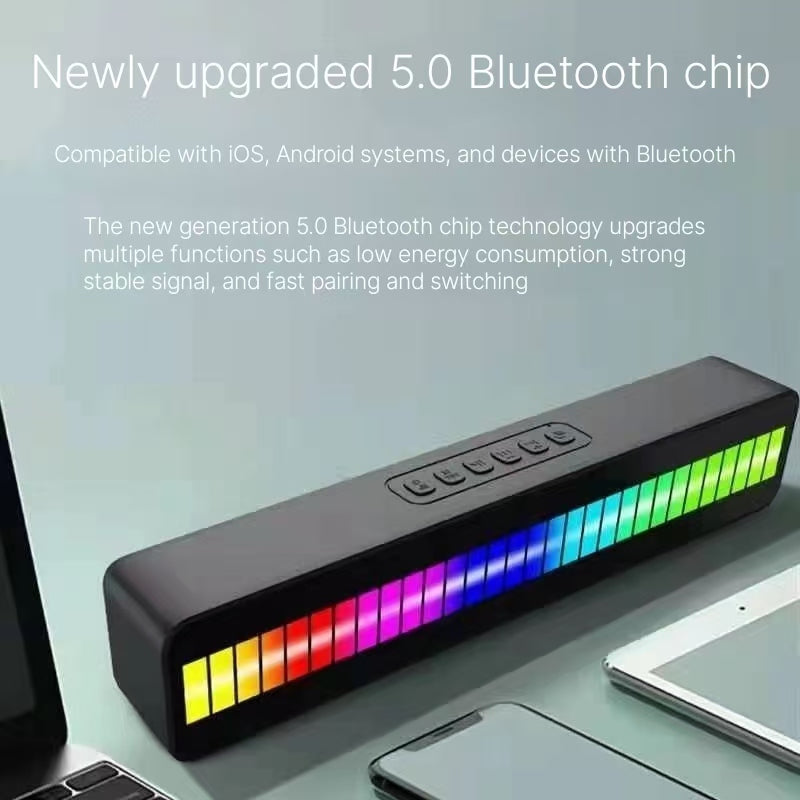 Voice Control Rhythm Bluetooth Speaker - Colorful Lighting Heavy Bass