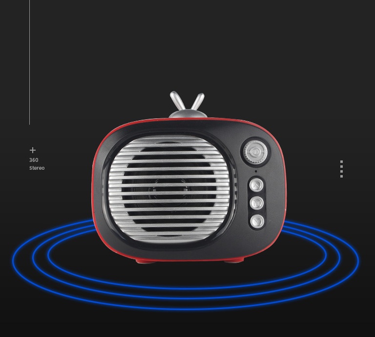Mini Retro TV Bluetooth Speaker - Vintage Portable Wireless Audio