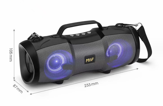IPX7 Waterproof Bluetooth Speaker 5.1 - Bright LED Light & Heavy Bass