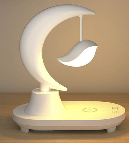 LED Bedside Lamp Bluetooth Speaker with Wireless Charging - Colorful Night Light