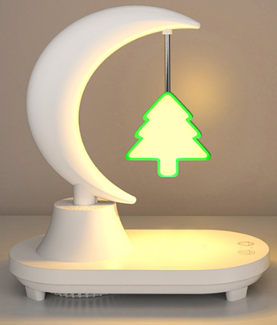 LED Bedside Lamp Bluetooth Speaker with Wireless Charging - Colorful Night Light