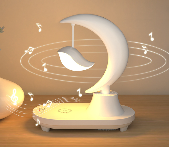 LED Bedside Lamp Bluetooth Speaker with Wireless Charging - Colorful Night Light