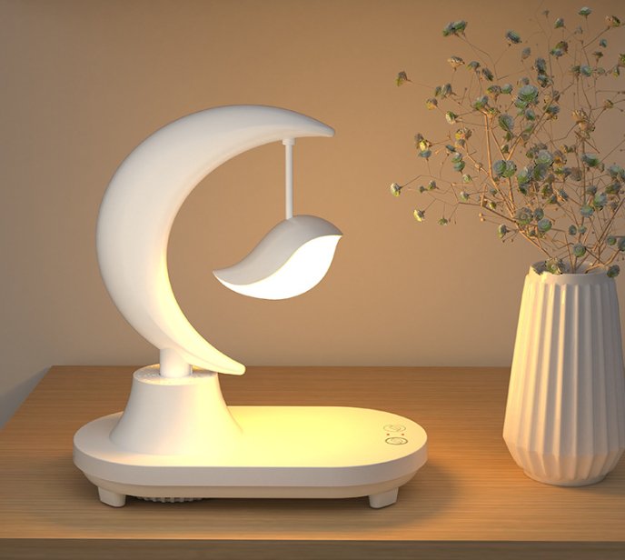 LED Bedside Lamp Bluetooth Speaker with Wireless Charging - Colorful Night Light