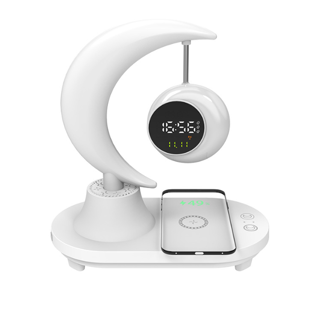 Multifunctional Bluetooth Alarm Clock with Wireless Charging & Night Light