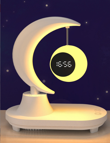 Multifunctional Bluetooth Alarm Clock with Wireless Charging & Night Light