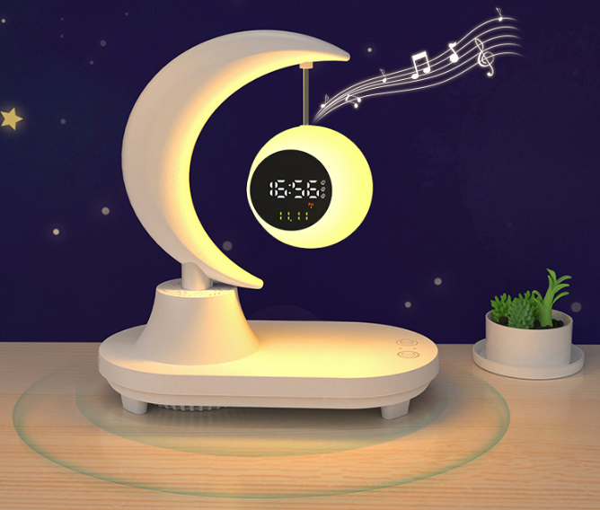 Multifunctional Bluetooth Alarm Clock with Wireless Charging & Night Light