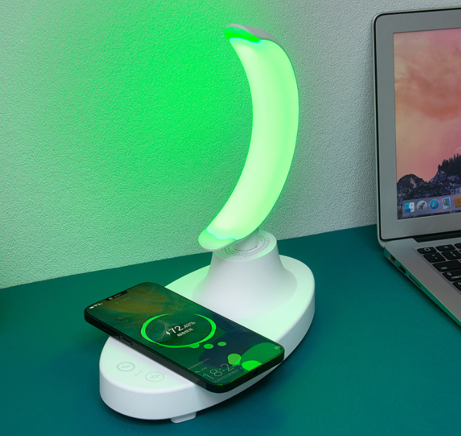LED Smart Bluetooth Speaker with Wireless Charging - Colorful Atmosphere Light