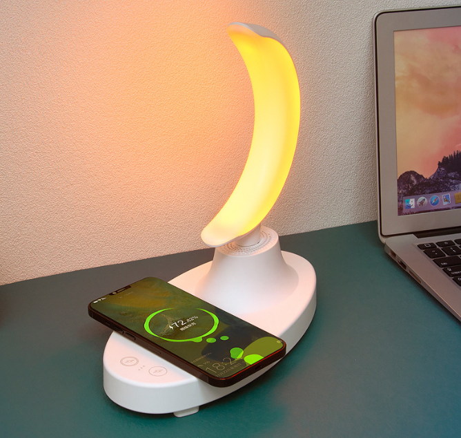 LED Smart Bluetooth Speaker with Wireless Charging - Colorful Atmosphere Light