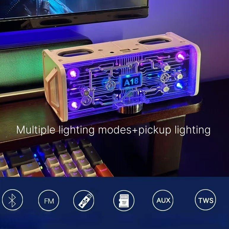 Cool Mecha Transparent Bluetooth Speaker - Dual Diaphragm Subwoofer