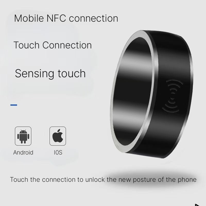 Solar Smart Bluetooth Ring - Waterproof NFC Multi-Function Wearable