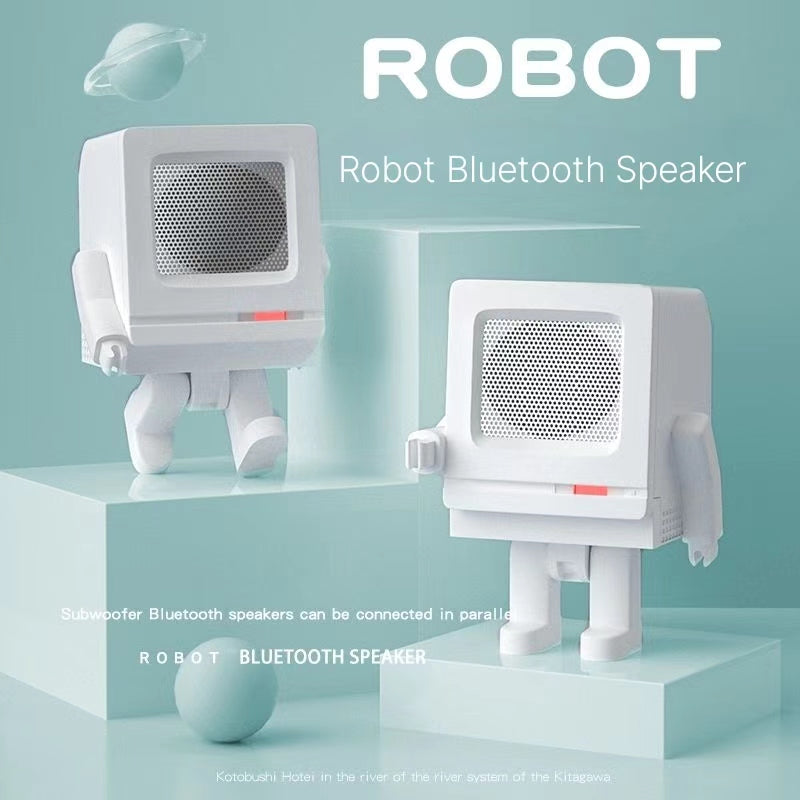 Mini Robot Bluetooth Speaker - Portable HiFi Wireless Subwoofer