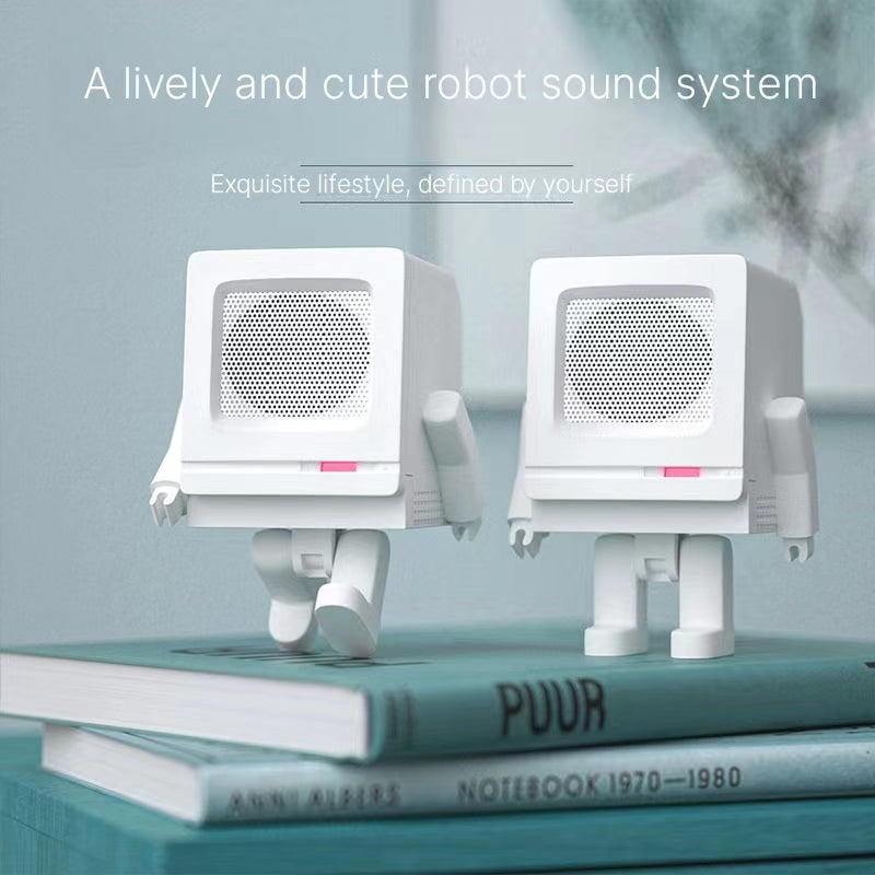 Mini Robot Bluetooth Speaker - Portable HiFi Wireless Subwoofer