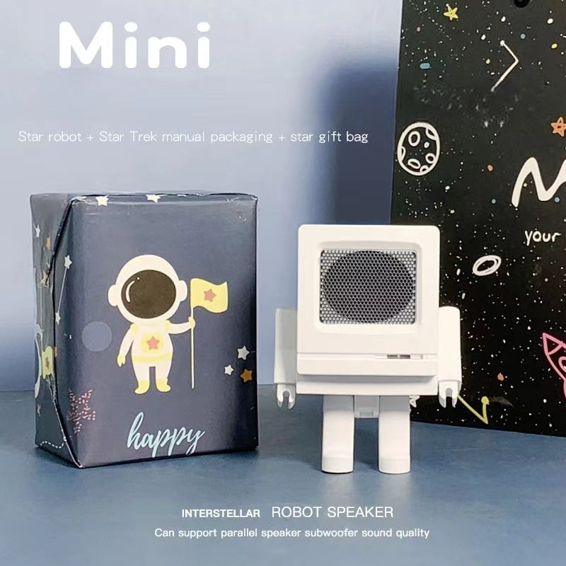 Mini Robot Bluetooth Speaker - Portable HiFi Wireless Subwoofer