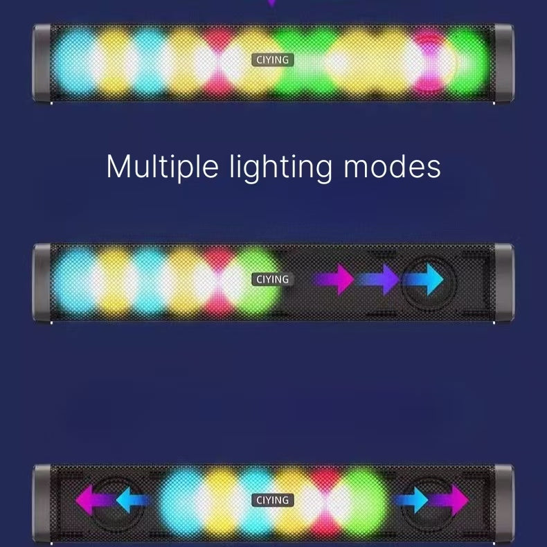 RGB Voice Control Ambient Light Bluetooth Speaker - Music Rhythm Gaming Light