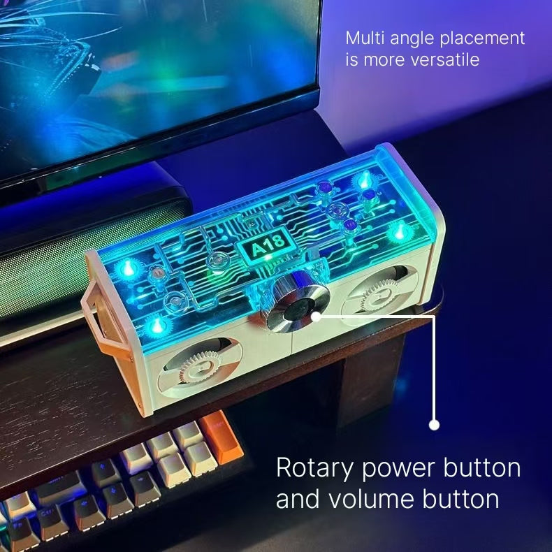 Cool Mecha Transparent Bluetooth Speaker - Dual Diaphragm Subwoofer