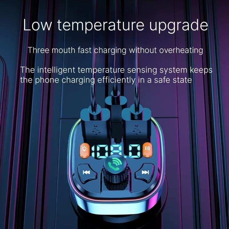 Car Bluetooth MP3 Player with Fast Charging - Hands-Free Navigation & Music