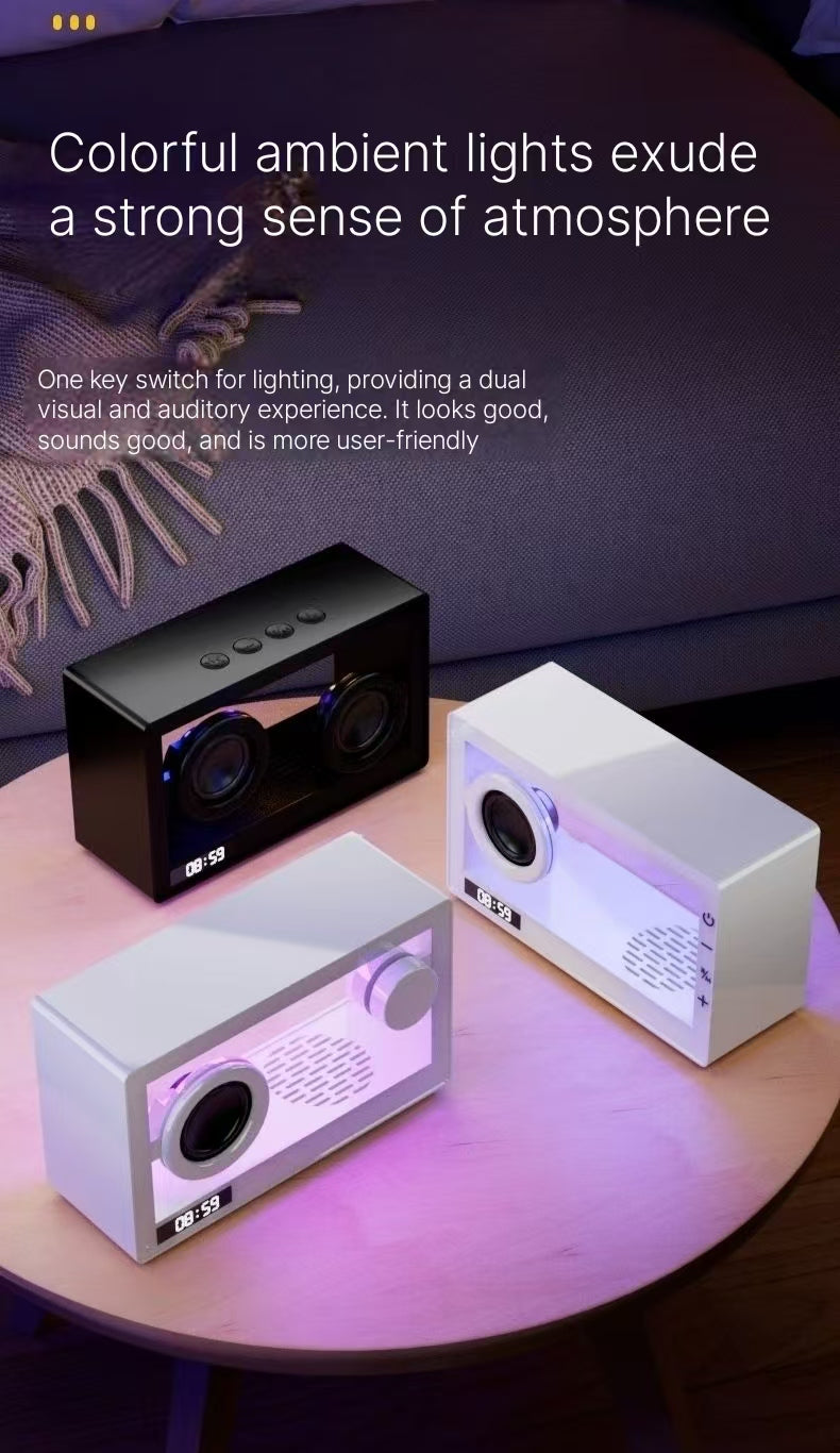 2024 Transparent Bluetooth Speaker - Wireless Sound System with Atmosphere Lights