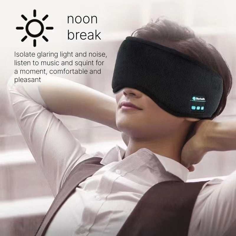 Bluetooth Sleep Eye Mask - Wireless Charging Music Headphones for Travel