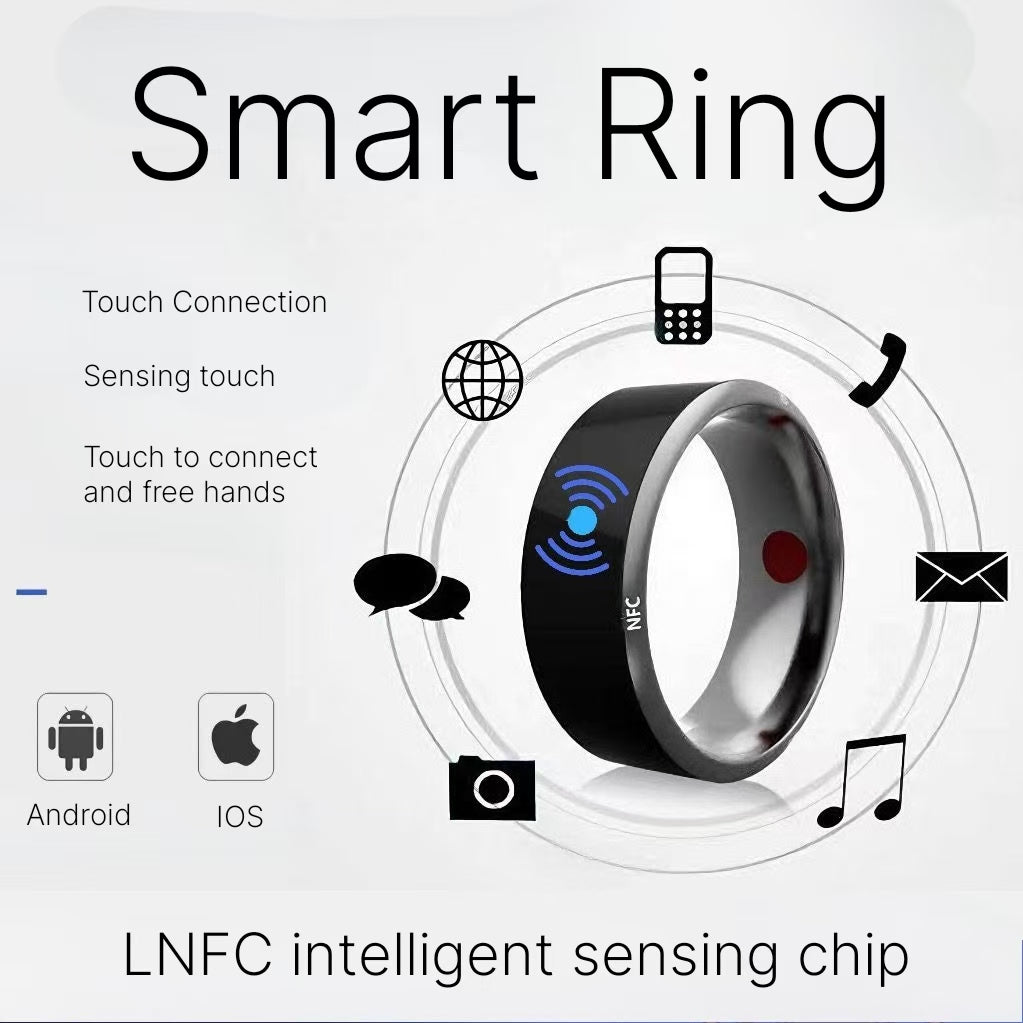 Solar Smart Bluetooth Ring - Waterproof NFC Multi-Function Wearable