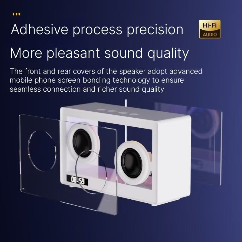 2024 Transparent Bluetooth Speaker - Wireless Sound System with Atmosphere Lights