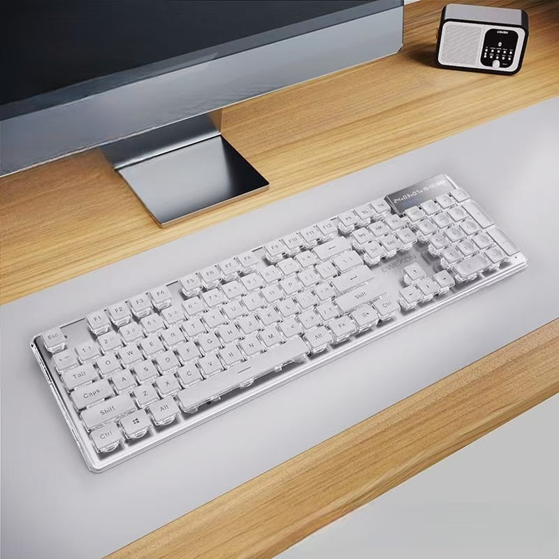 Wireless Bluetooth Mechanical Keyboard - Silent Backlit Tactile Gaming Keyboard