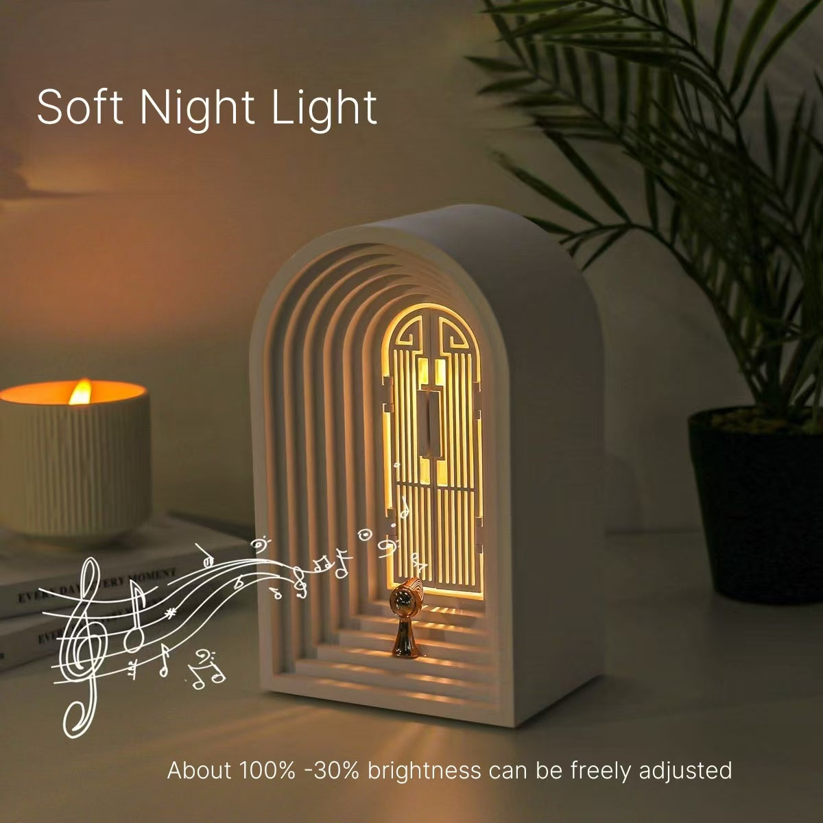 Retro Nordic Bluetooth Speaker with Ambient Light - Vintage Desktop Decor