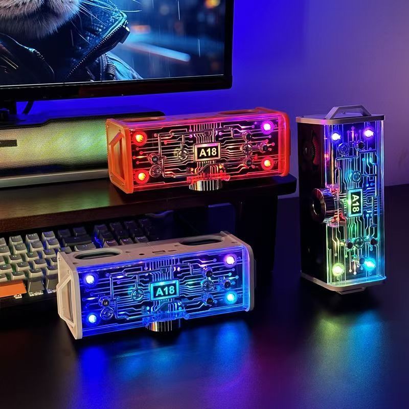 Cool Mecha Transparent Bluetooth Speaker - Dual Diaphragm Subwoofer