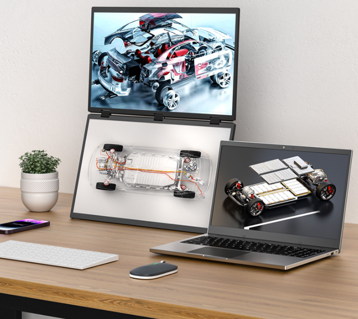 EIMIO 18.5-inch 2.5K Touchscreen Portable Monitor, Dual Extended Screen for PC & Gaming, External Display for PS5