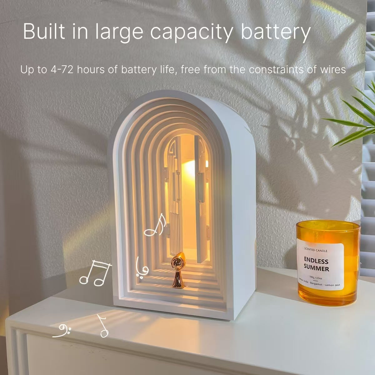 Retro Nordic Bluetooth Speaker with Ambient Light - Vintage Desktop Decor