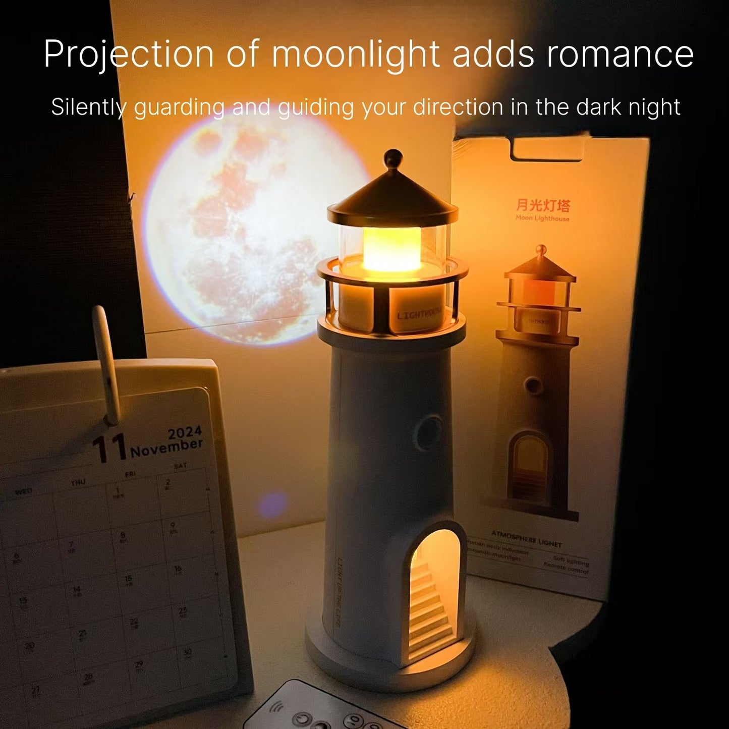 Creative Moonlight Lighthouse Bluetooth Speaker - Premium Desktop Decoration Gift