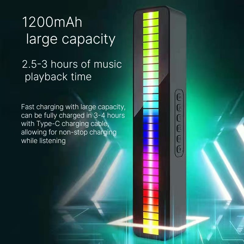 Voice Control Rhythm Bluetooth Speaker - Colorful Lighting Heavy Bass