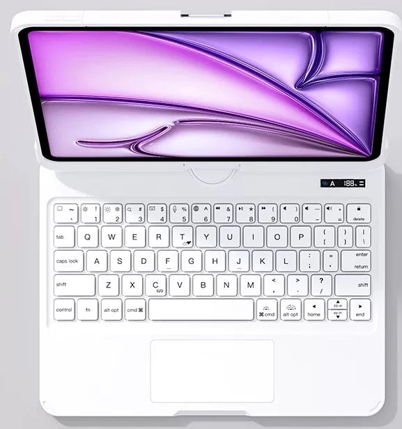 GOKO iPad Rotary Slide Magic Keyboard with Trackpad | 360° Rotation, Magnetic Detachable, Bluetooth, Compatible with iPad Air/Pro/mini