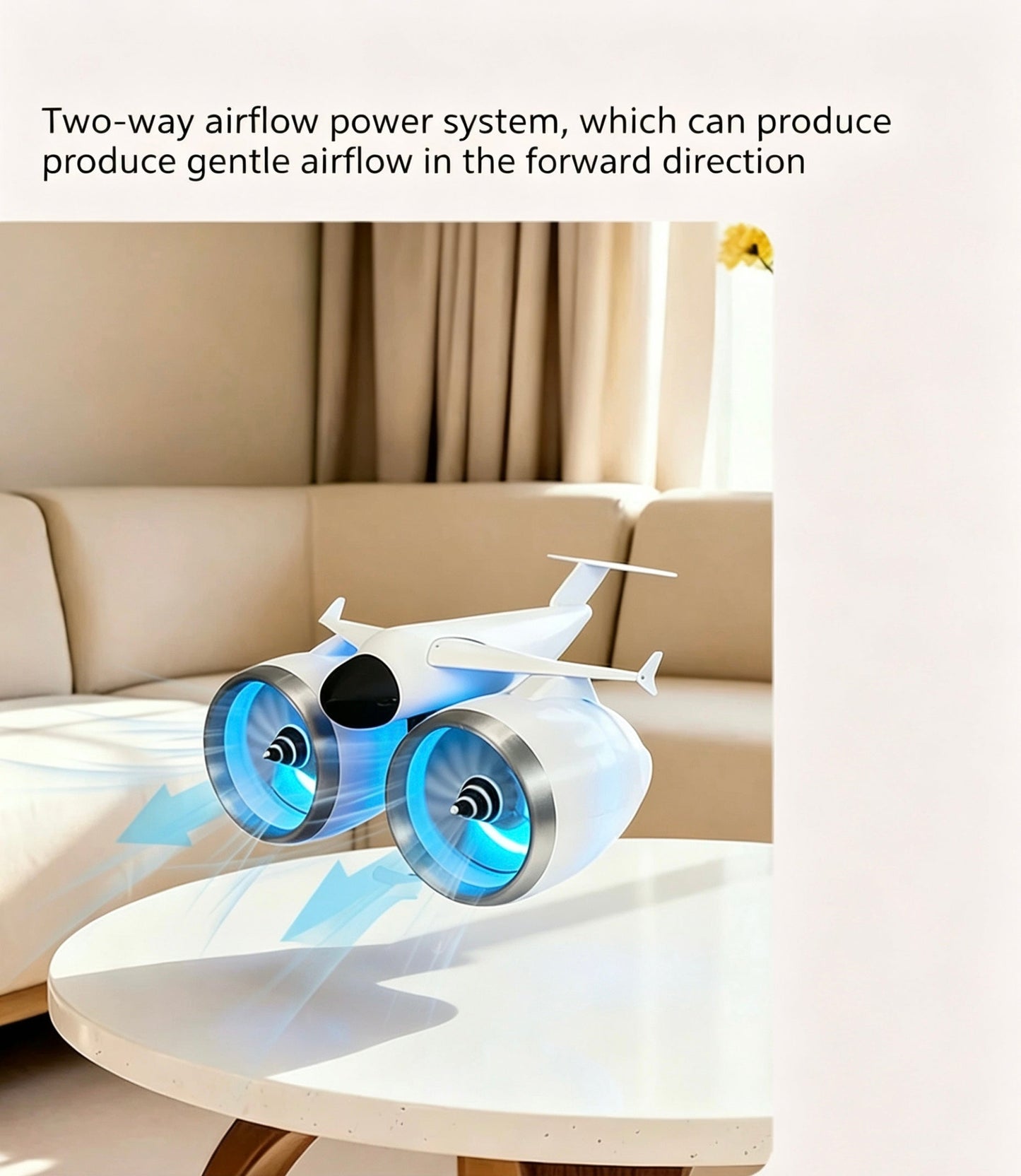 Airplane Model 2-in-1 Mini Humidifier and Spray Fan