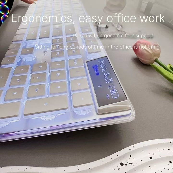 Wireless Bluetooth Mechanical Keyboard - Silent Backlit Tactile Gaming Keyboard