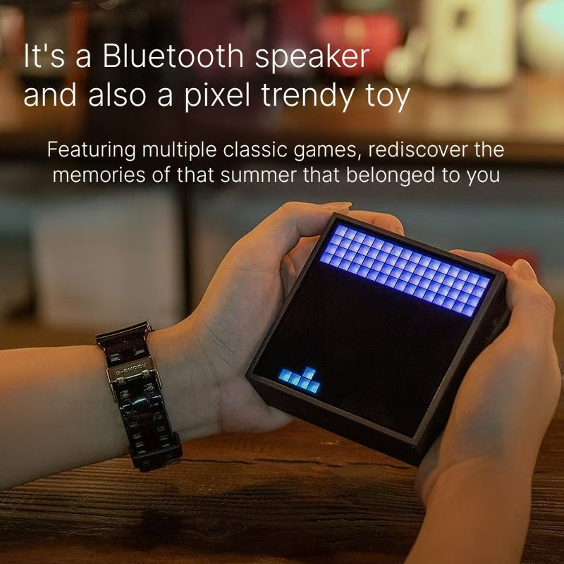 Pixel Alarm Clock Bluetooth Speaker - Tech Desk Setup Essential