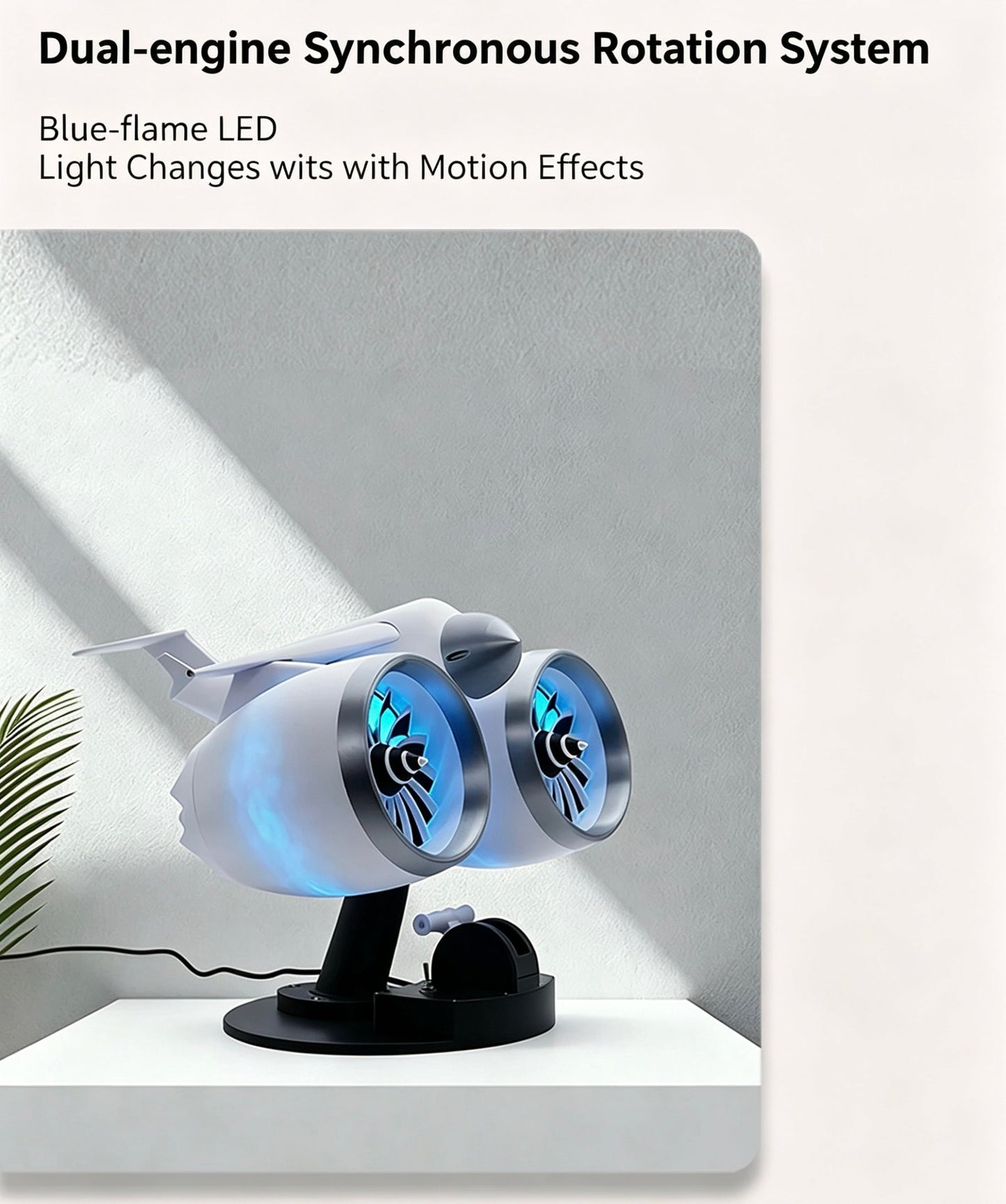 Airplane Model 2-in-1 Mini Humidifier and Spray Fan