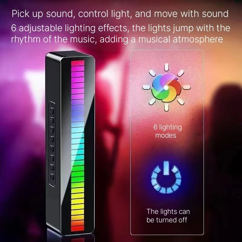 Voice Control Rhythm Bluetooth Speaker - Colorful Lighting Heavy Bass
