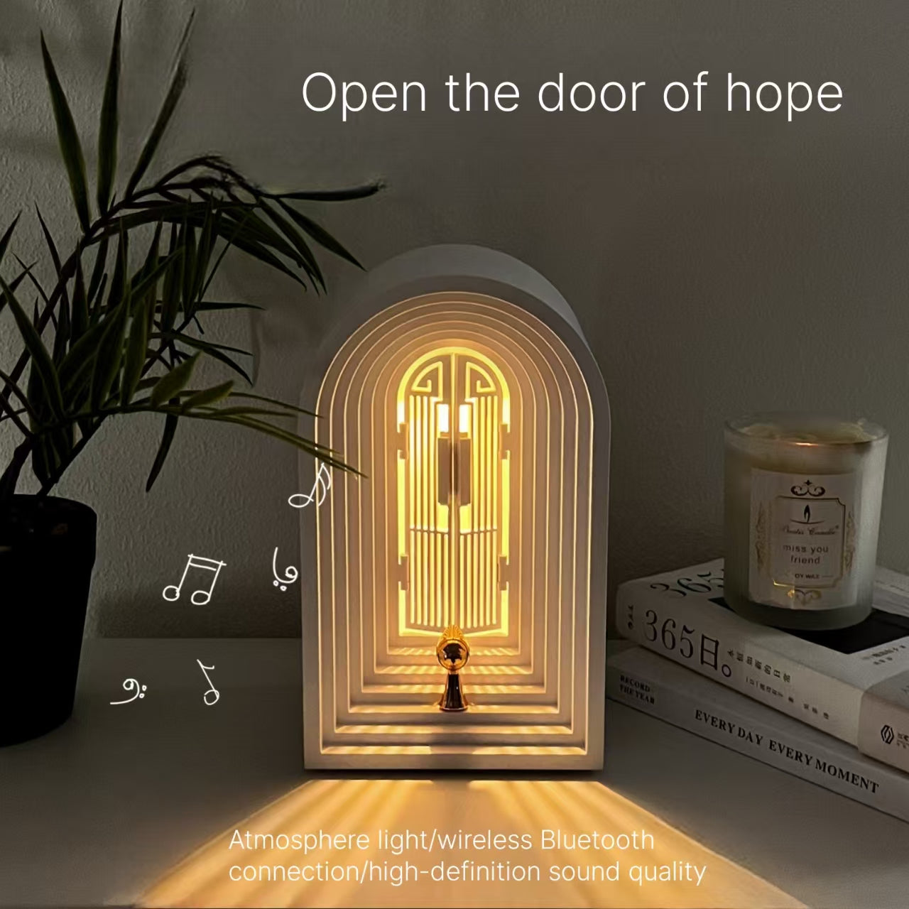 Retro Nordic Bluetooth Speaker with Ambient Light - Vintage Desktop Decor