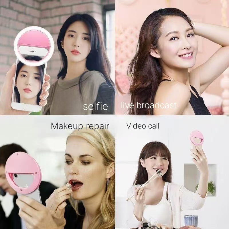 Mobile Fill Light - Adjustable Clip-On Beauty Light for Live Streaming