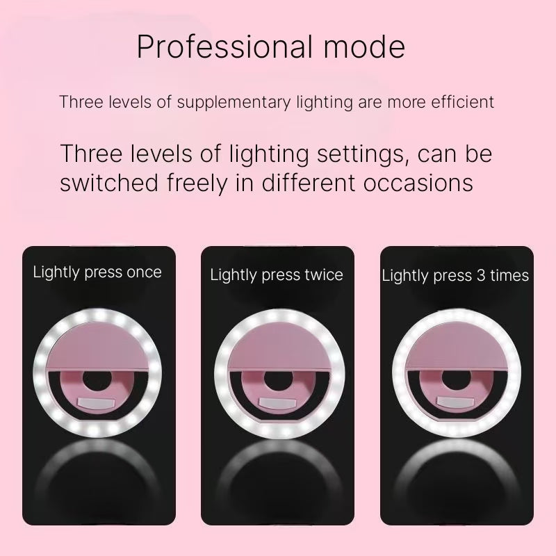 Mobile Fill Light - Adjustable Clip-On Beauty Light for Live Streaming