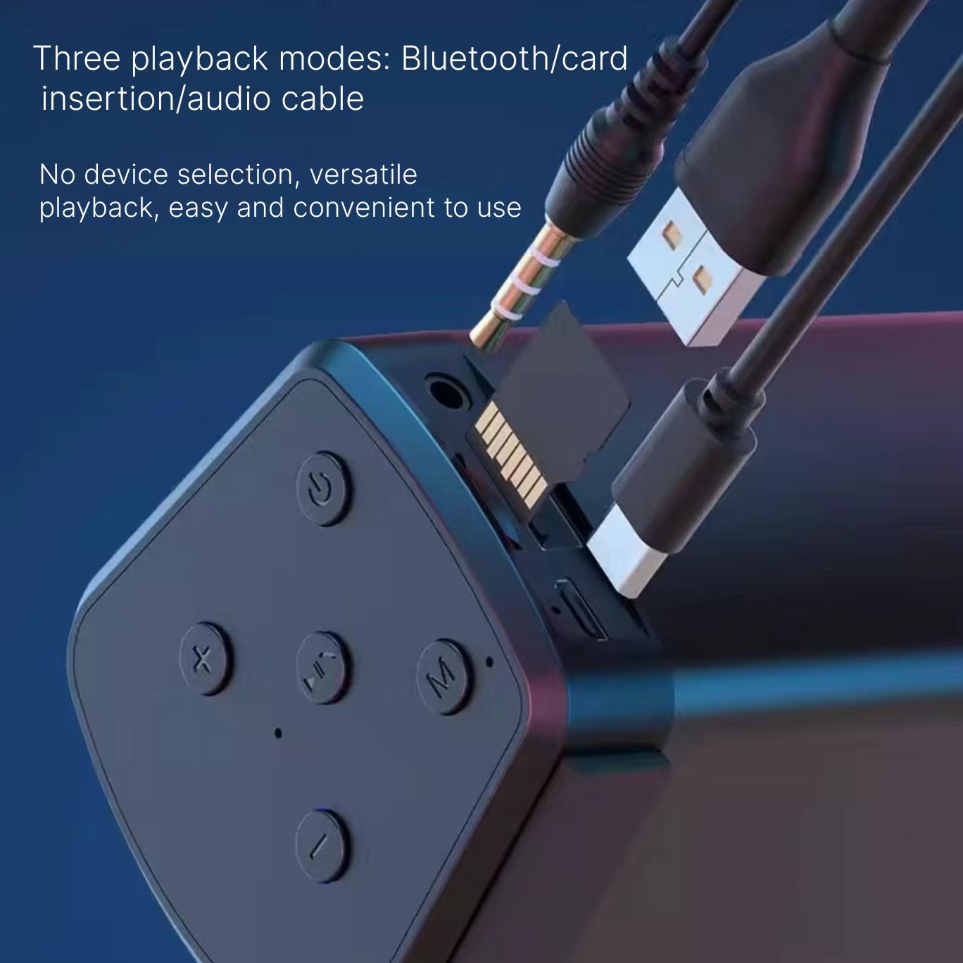 RGB Voice Control Ambient Light Bluetooth Speaker - Music Rhythm Gaming Light