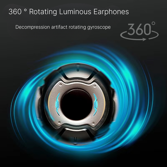 Glowing Fingertip Gyroscope Bluetooth Earphones - Ultra Long Battery Life